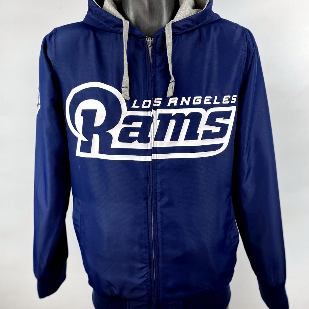 Los Angeles Rams  NFL Reversible Hooded Jacket Full Zip XS S M L XL 2X